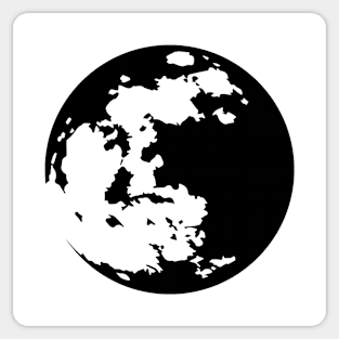 Full Black Inverted Moon Sticker